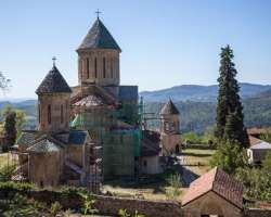 The cathedral is visible from every part of the city as it is located on a hill The cathedral is visible from every part of the city as it is located on a hill.